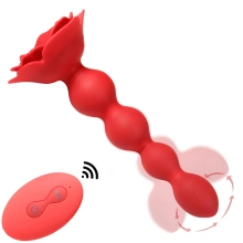 Korek Analny Rose Rotating Anal Beads B - Series Cute z Obrotowymi Kulkami | 100% ORYGINAŁ| DYSKRETNA PRZESYŁKA